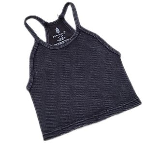 FP Movement by Free People Happiness Runs Cropped Black Tank Top X-Small